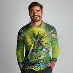 We Are Raiders Halloween Long Sleeve Polo Shirt Pumpkin Scary Spooky Season - Aussie Hoodie