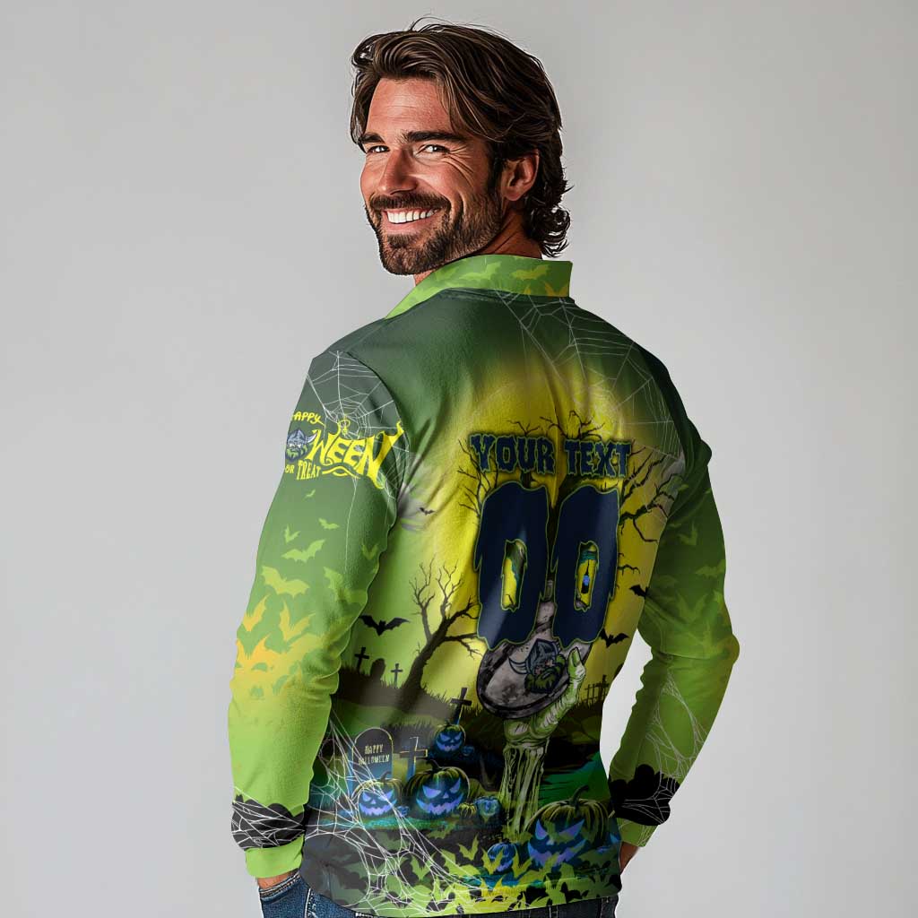 We Are Raiders Halloween Long Sleeve Polo Shirt Pumpkin Scary Spooky Season - Aussie Hoodie