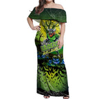 We Are Raiders Halloween Off Shoulder Maxi Dress Pumpkin Scary Spooky Season - Aussie Hoodie