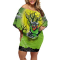 We Are Raiders Halloween Off Shoulder Short Dress Pumpkin Scary Spooky Season - Aussie Hoodie