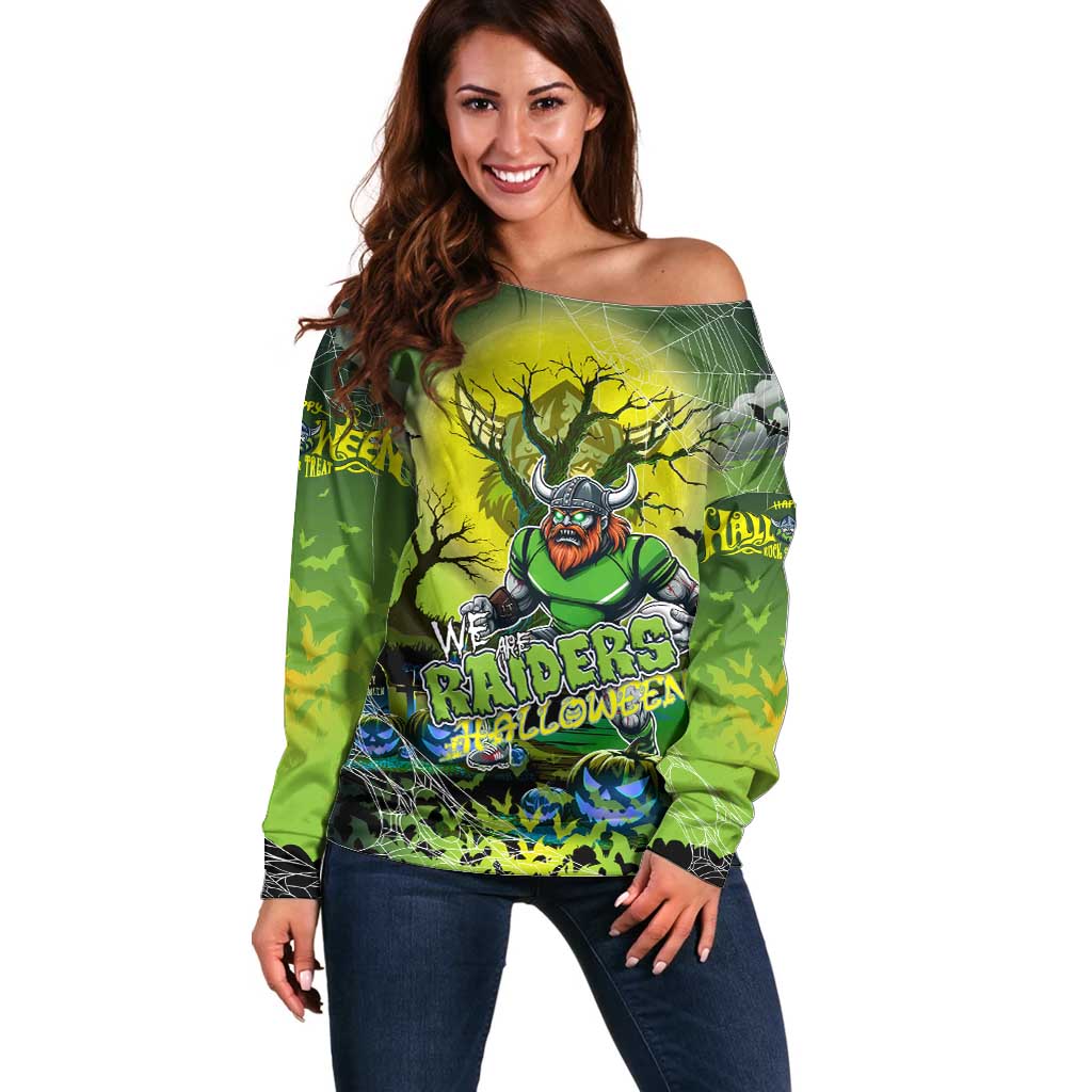 We Are Raiders Halloween Off Shoulder Sweater Pumpkin Scary Spooky Season - Aussie Hoodie