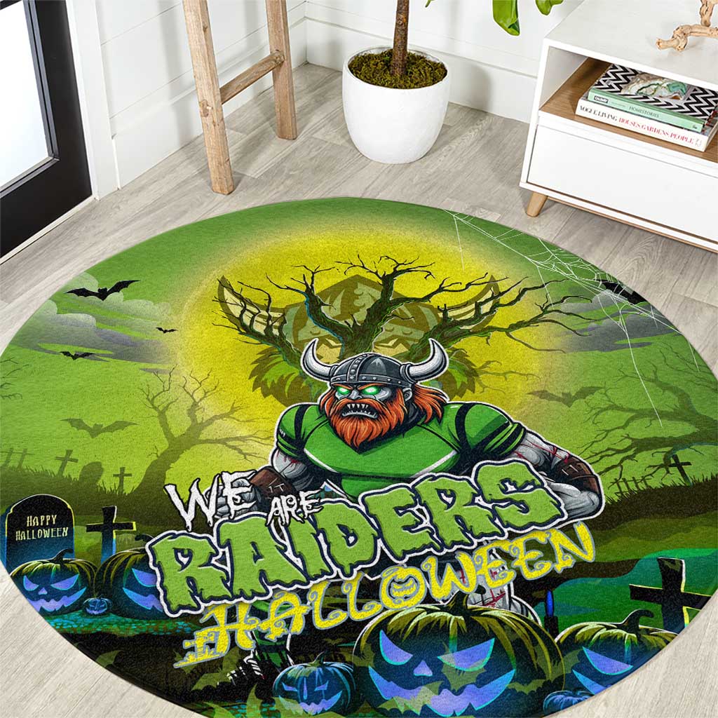 We Are Raiders Halloween Round Carpet Pumpkin Scary Spooky Season - Aussie Hoodie