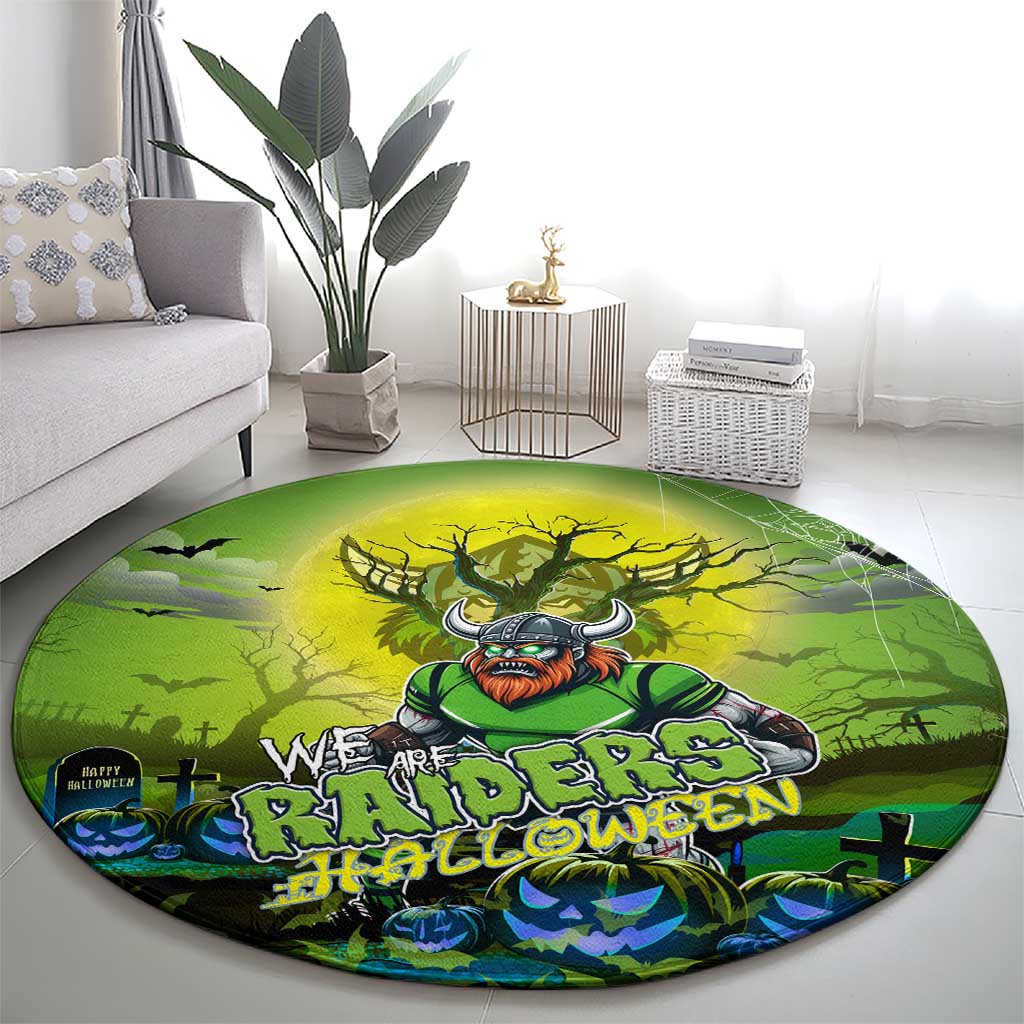 We Are Raiders Halloween Round Carpet Pumpkin Scary Spooky Season - Aussie Hoodie