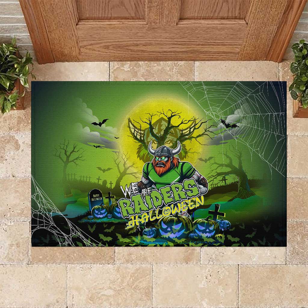 We Are Raiders Halloween Rubber Doormat Pumpkin Scary Spooky Season - Aussie Hoodie