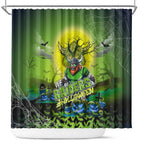We Are Raiders Halloween Shower Curtain Pumpkin Scary Spooky Season - Aussie Hoodie