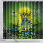 We Are Raiders Halloween Shower Curtain Pumpkin Scary Spooky Season - Aussie Hoodie
