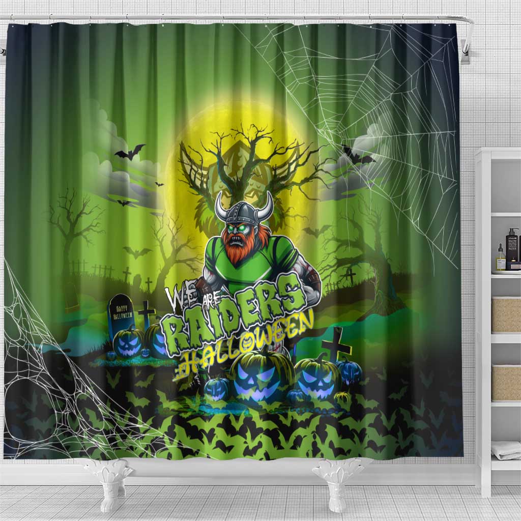 We Are Raiders Halloween Shower Curtain Pumpkin Scary Spooky Season - Aussie Hoodie