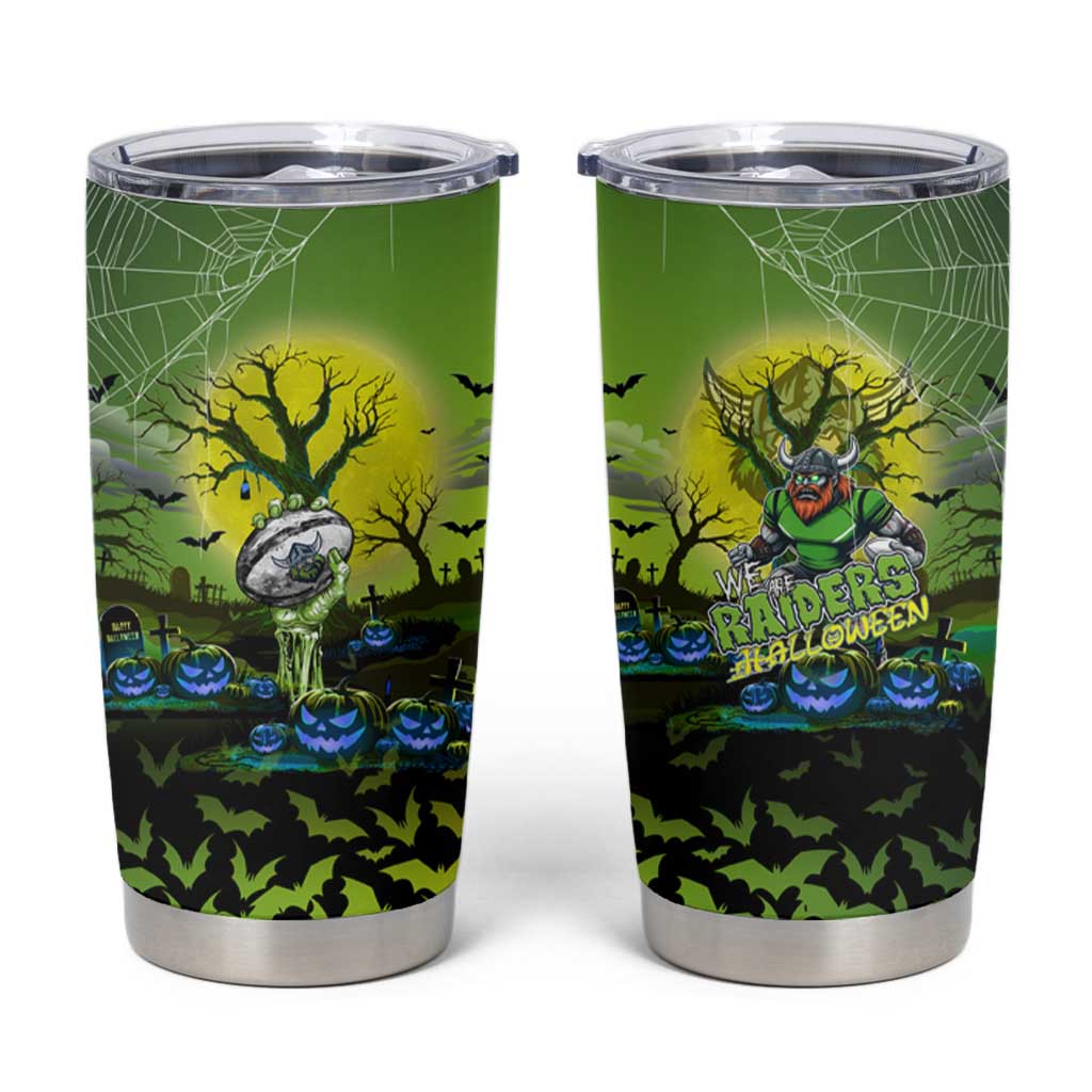 We Are Raiders Halloween Tumbler Cup Pumpkin Scary Spooky Season - Aussie Hoodie