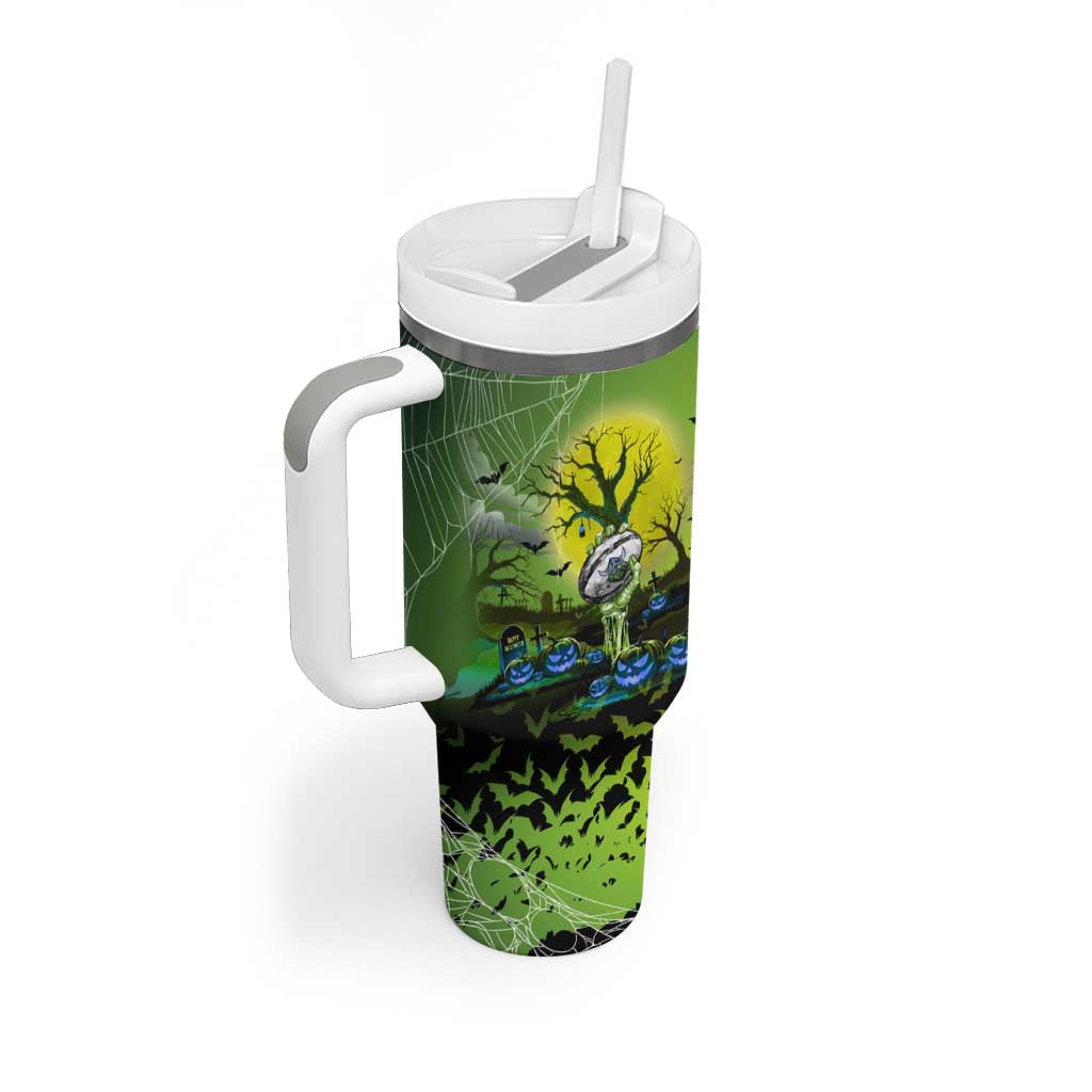 We Are Raiders Halloween Tumbler With Handle Pumpkin Scary Spooky Season - Aussie Hoodie