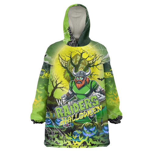 We Are Raiders Halloween Wearable Blanket Hoodie Pumpkin Scary Spooky Season - Aussie Hoodie