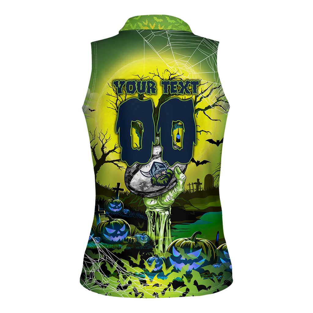 We Are Raiders Halloween Women Sleeveless Polo Shirt Pumpkin Scary Spooky Season - Aussie Hoodie