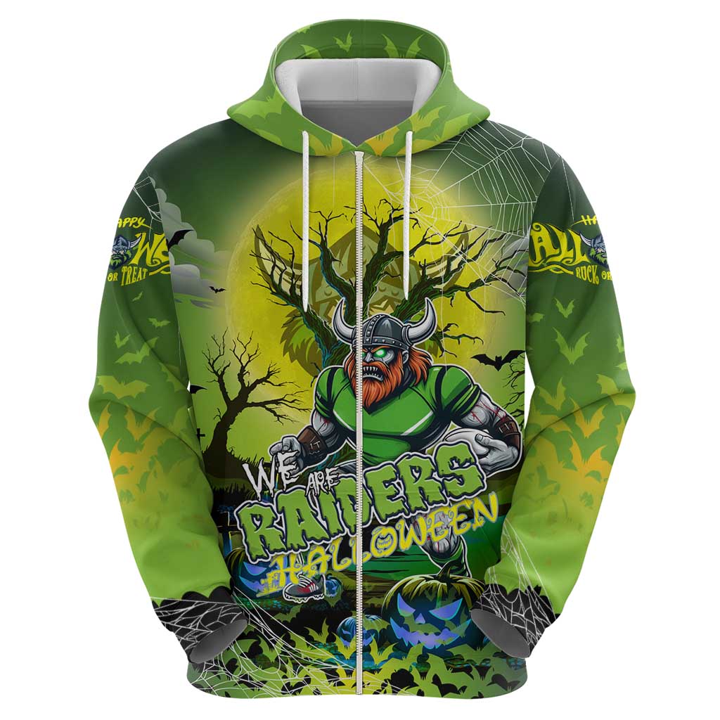 We Are Raiders Halloween Zip Hoodie Pumpkin Scary Spooky Season - Aussie Hoodie