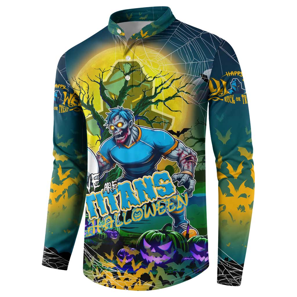 We Are Titans Halloween Button Sweatshirt Pumpkin Scary Spooky Season - Aussie Hoodie