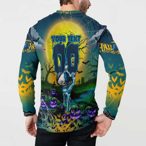 We Are Titans Halloween Button Sweatshirt Pumpkin Scary Spooky Season - Aussie Hoodie
