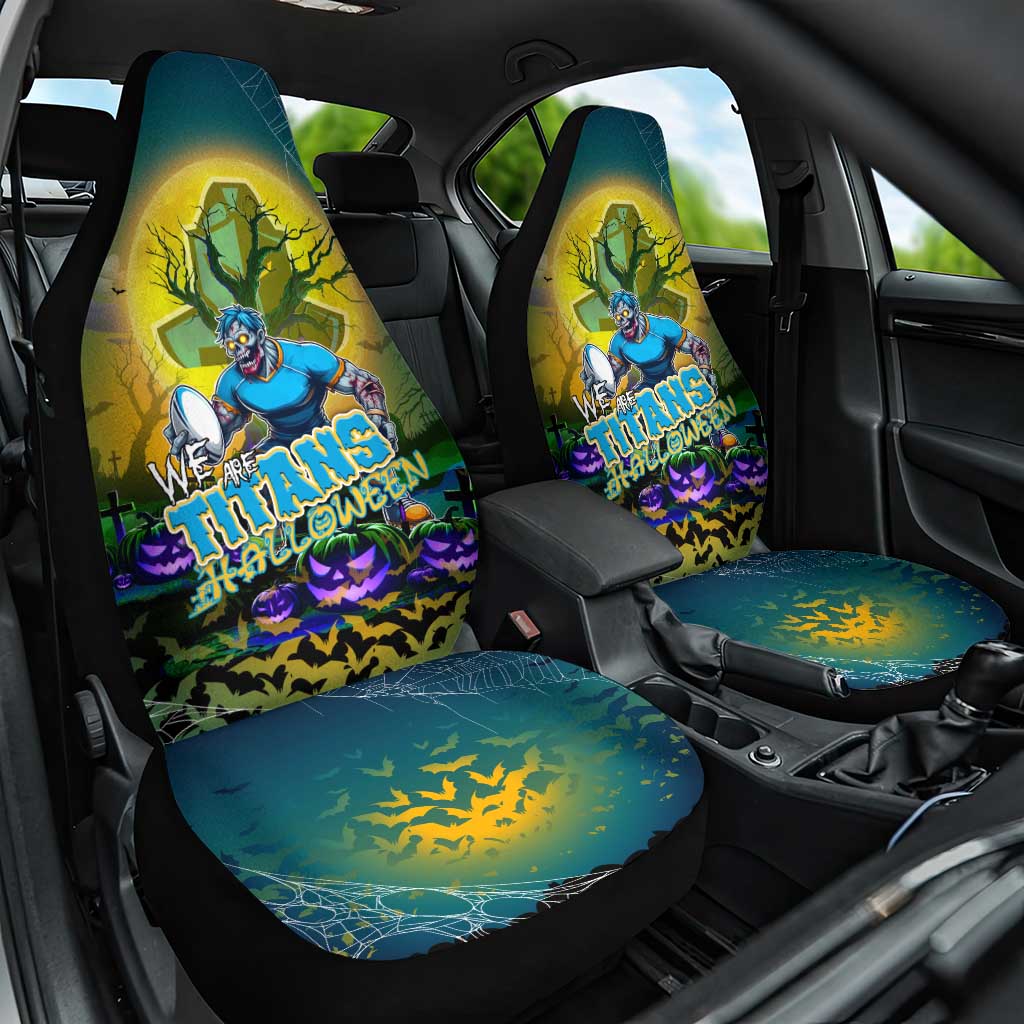 We Are Titans Halloween Car Seat Cover Pumpkin Scary Spooky Season - Aussie Hoodie