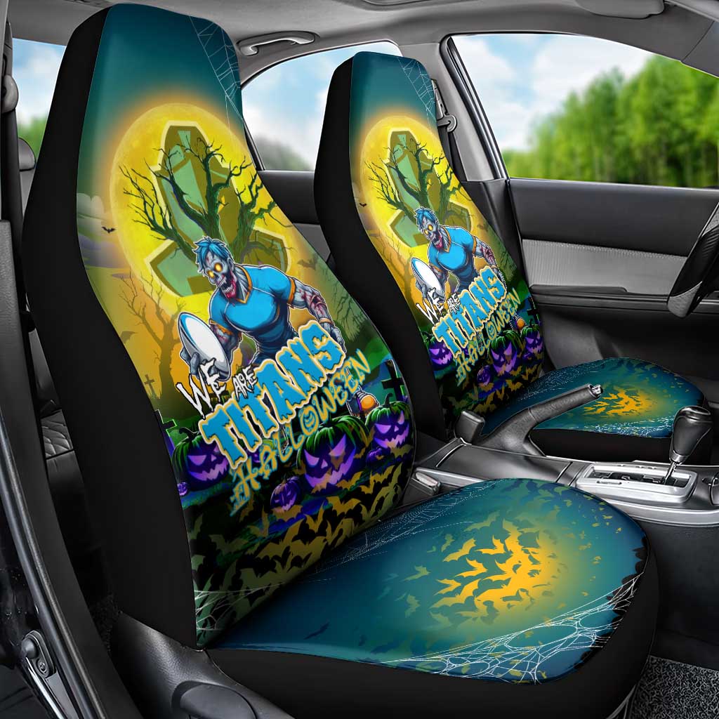 We Are Titans Halloween Car Seat Cover Pumpkin Scary Spooky Season - Aussie Hoodie