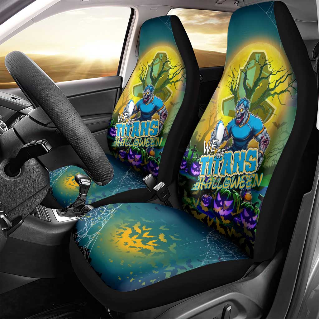 We Are Titans Halloween Car Seat Cover Pumpkin Scary Spooky Season - Aussie Hoodie