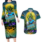 We Are Titans Halloween Couples Matching Long Sleeve Bodycon Dress and Hawaiian Shirt Pumpkin Scary Spooky Season - Aussie Hoodie