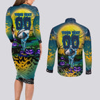 We Are Titans Halloween Couples Matching Long Sleeve Bodycon Dress and Long Sleeve Button Shirt Pumpkin Scary Spooky Season - Aussie Hoodie
