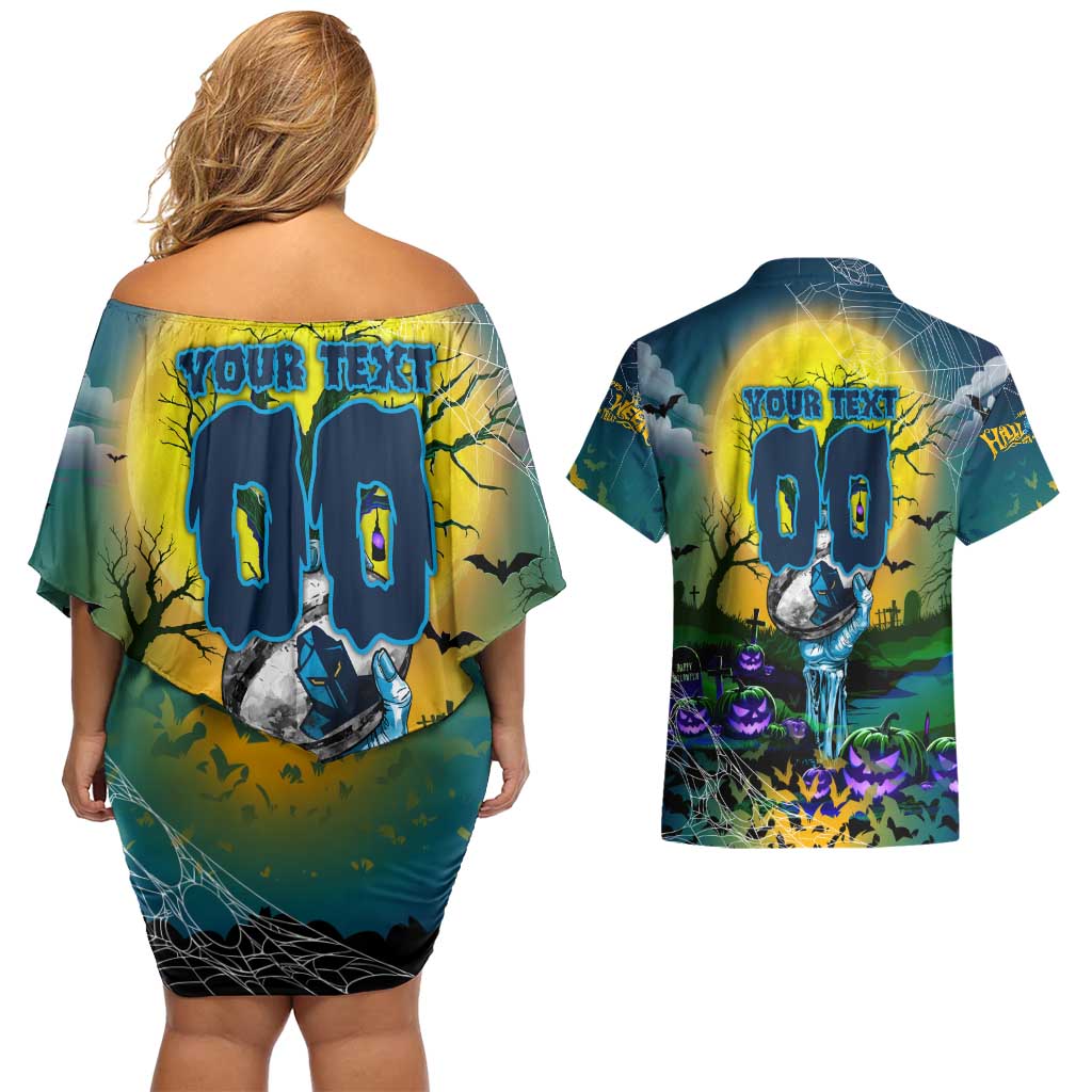 We Are Titans Halloween Couples Matching Off Shoulder Short Dress and Hawaiian Shirt Pumpkin Scary Spooky Season - Aussie Hoodie
