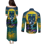 We Are Titans Halloween Couples Matching Puletasi and Long Sleeve Button Shirt Pumpkin Scary Spooky Season - Aussie Hoodie