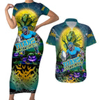 We Are Titans Halloween Couples Matching Short Sleeve Bodycon Dress and Hawaiian Shirt Pumpkin Scary Spooky Season - Aussie Hoodie