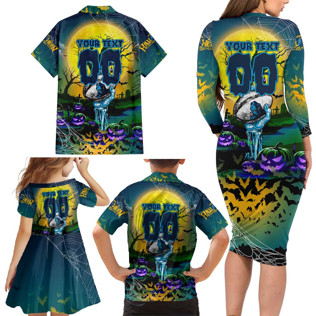 We Are Titans Halloween Family Matching Long Sleeve Bodycon Dress and Hawaiian Shirt Pumpkin Scary Spooky Season - Aussie Hoodie