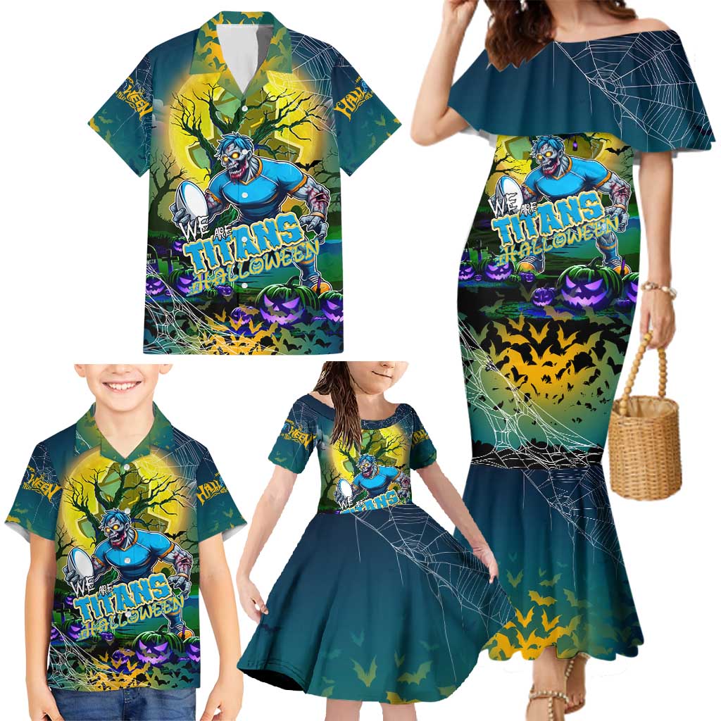 We Are Titans Halloween Family Matching Mermaid Dress and Hawaiian Shirt Pumpkin Scary Spooky Season - Aussie Hoodie