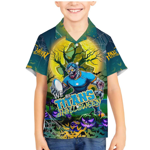 We Are Titans Halloween Family Matching Mermaid Dress and Hawaiian Shirt Pumpkin Scary Spooky Season - Aussie Hoodie