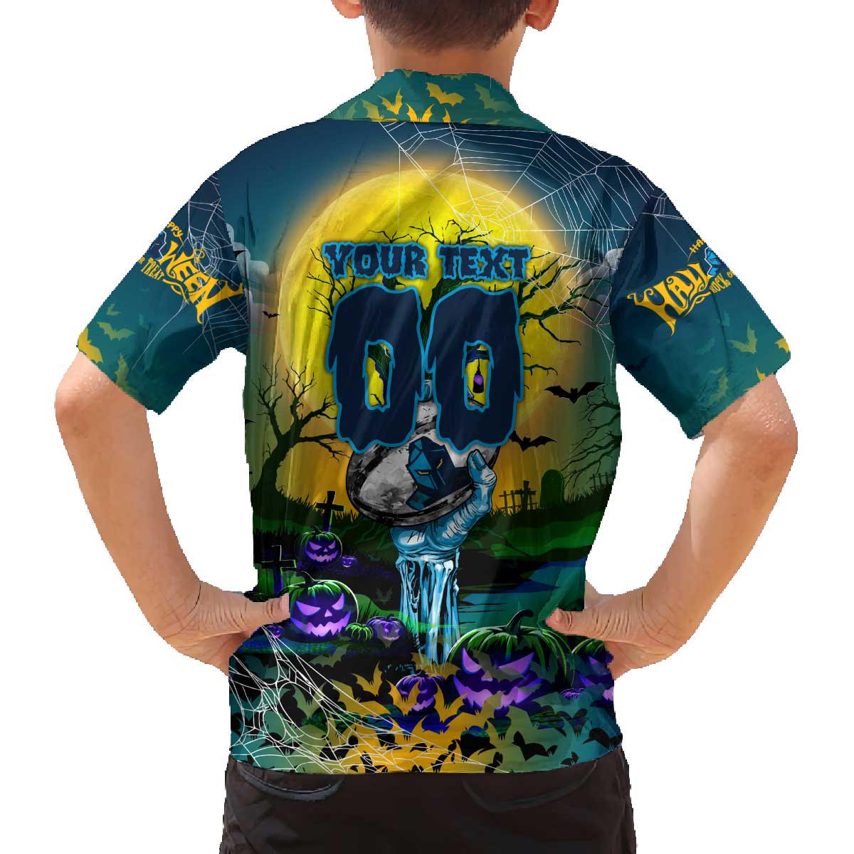 We Are Titans Halloween Family Matching Off The Shoulder Long Sleeve Dress and Hawaiian Shirt Pumpkin Scary Spooky Season - Aussie Hoodie