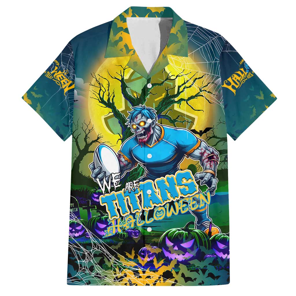 We Are Titans Halloween Family Matching Off Shoulder Short Dress and Hawaiian Shirt Pumpkin Scary Spooky Season - Aussie Hoodie