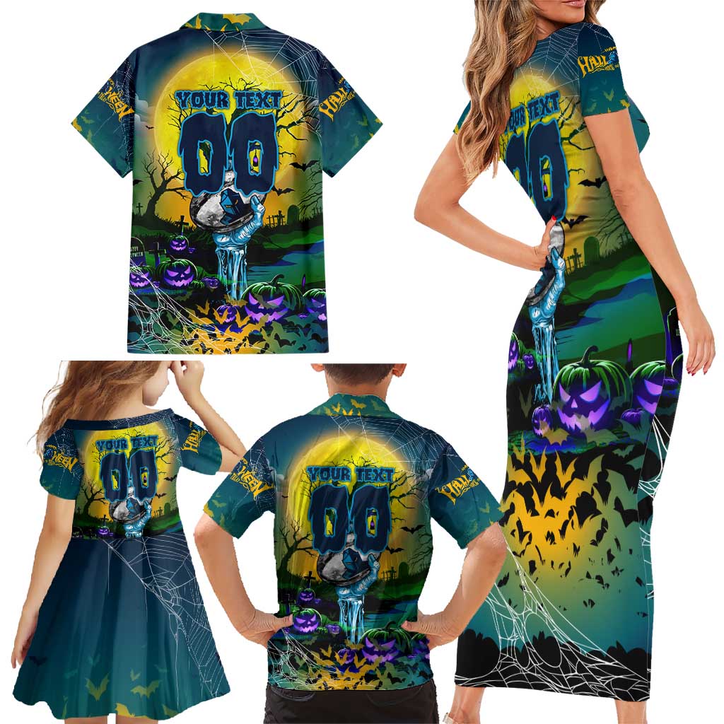 We Are Titans Halloween Family Matching Short Sleeve Bodycon Dress and Hawaiian Shirt Pumpkin Scary Spooky Season - Aussie Hoodie