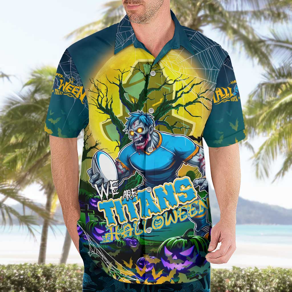 We Are Titans Halloween Hawaiian Shirt Pumpkin Scary Spooky Season - Aussie Hoodie