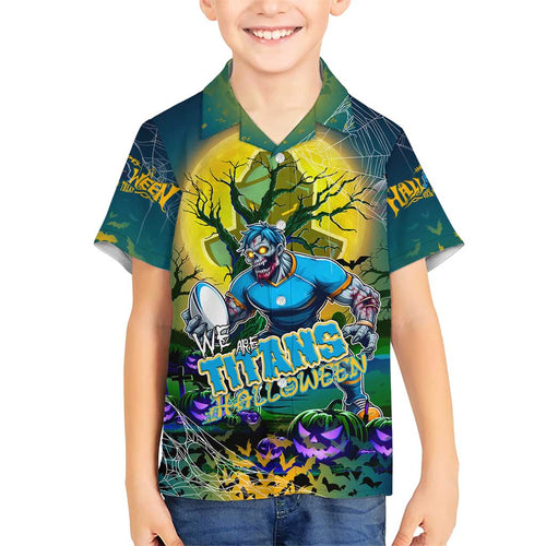 We Are Titans Halloween Hawaiian Shirt Pumpkin Scary Spooky Season - Aussie Hoodie