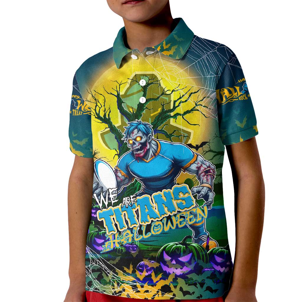We Are Titans Halloween Kid Polo Shirt Pumpkin Scary Spooky Season - Aussie Hoodie