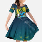 We Are Titans Halloween Kid Short Sleeve Dress Pumpkin Scary Spooky Season - Aussie Hoodie