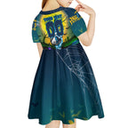 We Are Titans Halloween Kid Short Sleeve Dress Pumpkin Scary Spooky Season - Aussie Hoodie