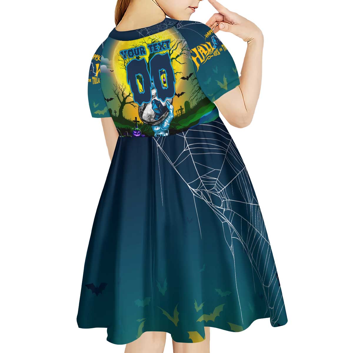 We Are Titans Halloween Kid Short Sleeve Dress Pumpkin Scary Spooky Season - Aussie Hoodie