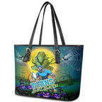 We Are Titans Halloween Leather Tote Bag Pumpkin Scary Spooky Season - Aussie Hoodie
