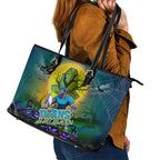 We Are Titans Halloween Leather Tote Bag Pumpkin Scary Spooky Season - Aussie Hoodie