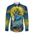 We Are Titans Halloween Long Sleeve Button Shirt Pumpkin Scary Spooky Season - Aussie Hoodie