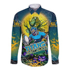 We Are Titans Halloween Long Sleeve Button Shirt Pumpkin Scary Spooky Season - Aussie Hoodie