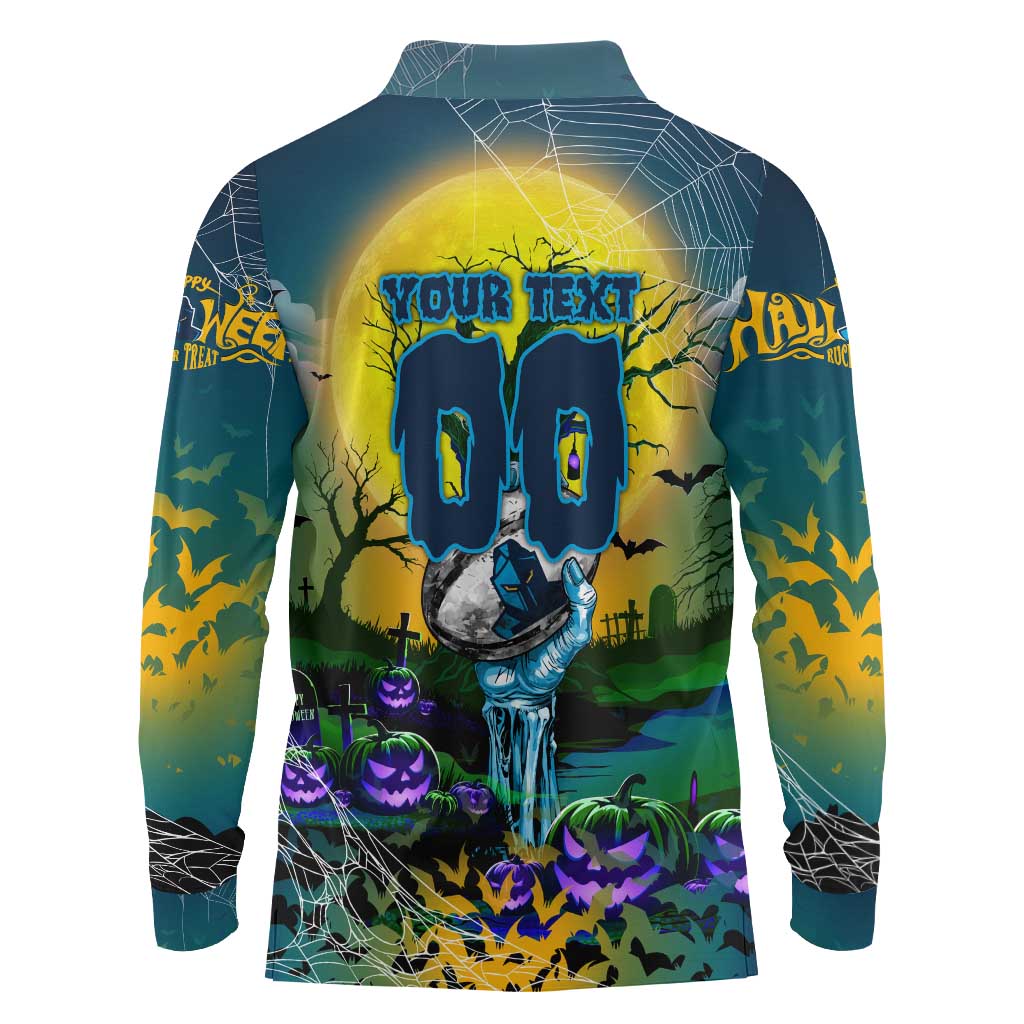We Are Titans Halloween Long Sleeve Polo Shirt Pumpkin Scary Spooky Season - Aussie Hoodie
