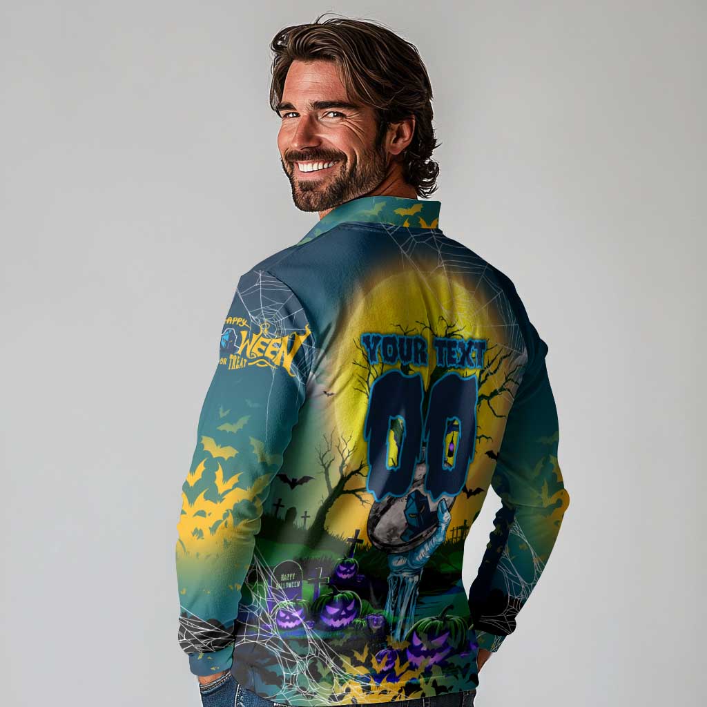 We Are Titans Halloween Long Sleeve Polo Shirt Pumpkin Scary Spooky Season - Aussie Hoodie