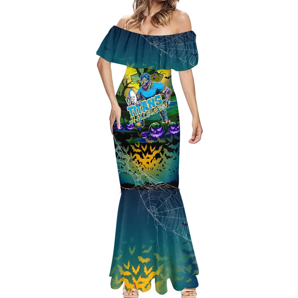 We Are Titans Halloween Mermaid Dress Pumpkin Scary Spooky Season - Aussie Hoodie