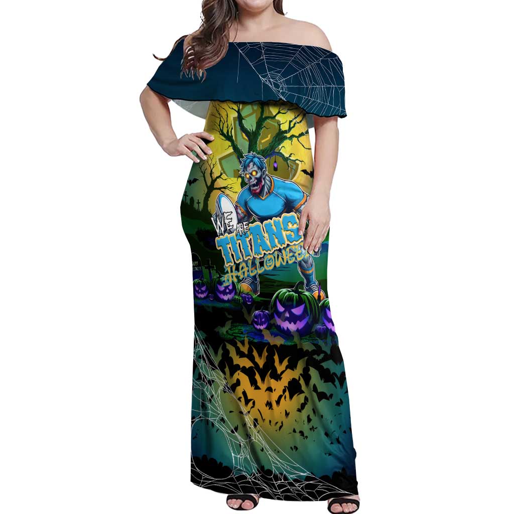 We Are Titans Halloween Off Shoulder Maxi Dress Pumpkin Scary Spooky Season - Aussie Hoodie