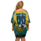 We Are Titans Halloween Off Shoulder Short Dress Pumpkin Scary Spooky Season - Aussie Hoodie