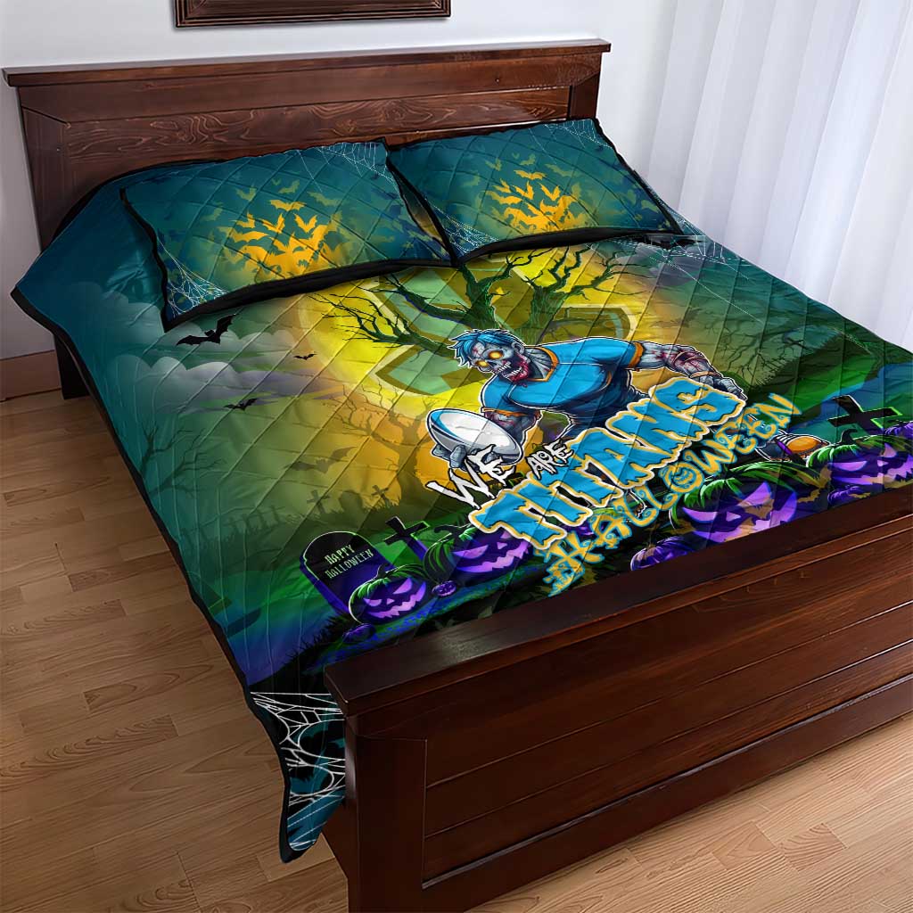 We Are Titans Halloween Quilt Bed Set Pumpkin Scary Spooky Season - Aussie Hoodie