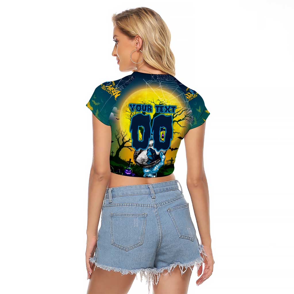 We Are Titans Halloween Raglan Cropped T Shirt Pumpkin Scary Spooky Season - Aussie Hoodie
