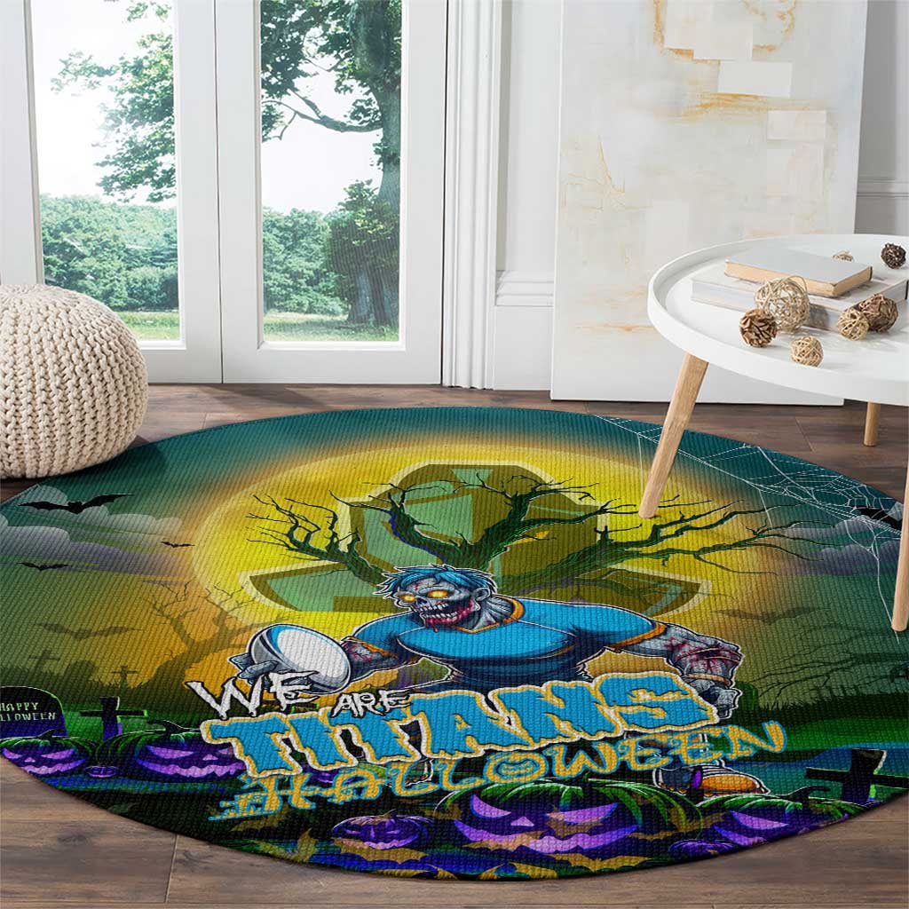 We Are Titans Halloween Round Carpet Pumpkin Scary Spooky Season - Aussie Hoodie